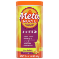 Metamucil Fiber Supplement Orange Smooth Powder, 30.4 Each