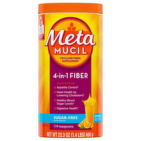 Metamucil Fiber Supplement Orange Smooth Sugar Free Powder, 23.3 Ounce