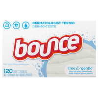 Bounce Free & Gentle Dryer Sheets, 120 Each