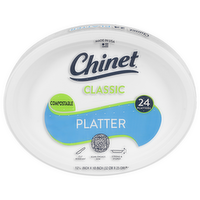 Chinet Classic White Platters 12 inch, 24 Each