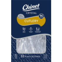 Chinet Cut Crystal Premium Cutlery Full Size, 96 Each