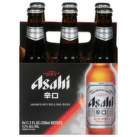 Asahi Super Dry Rice Lager Beer, 6 Each