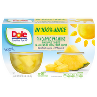 Dole Pineapple Tidbits in 100% Pineapple Juice, 4 Each