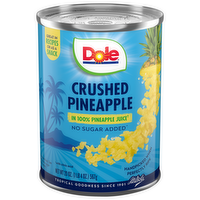 Dole Crushed Pineapple in 100% Pineapple Juice, 20 Ounce