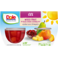 Dole Gel Mixed Fruit in Black Cherry Flavored Gel, 4 Each