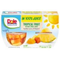 Dole Fruit Bowls Tropical Fruit in 100% Fruit Juice, 4 Each