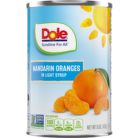 Dole Mandarin Oranges Whole Segments in Light Syrup, 15 Ounce