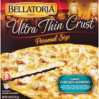 Bellatoria Ultra Thin Crust Garlic Chicken Alfredo Pizza, 7 Inch