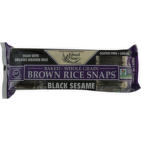 Edward & Sons Black Sesame Baked Brown Rice Snaps, 3.5 Ounce