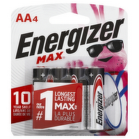 Energizer Max AA 4 Pack Alkaline Batteries, 4 Each