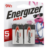 Energizer Max 9 Volt 2 Pack Alkaline Batteries, 2 Each