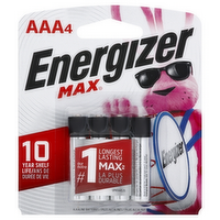 Energizer Max AAA Alkaline Batteries, 4 Each