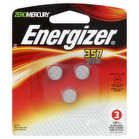 Energizer 357 Watch Calulator Batteries, 3 Each