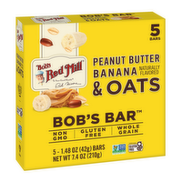 Bob's Red Mill Peanut Butter Banana & Oats Bob's Bars, 5 Each