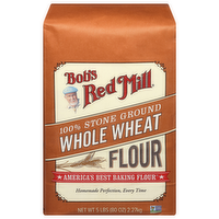 Bob's Red Mill 100% Stone Ground Wheat Flour, 5 Pound