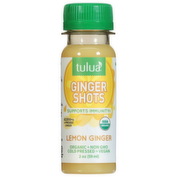 Tulua Organic Lemon Ginger Wellness Shot, 2 Ounce