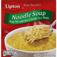 Lipton Soup Secrets Chicken Broth Noodle Soup Mix, 4 Ounce