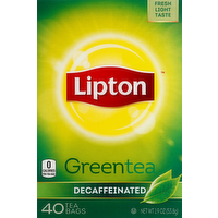 Lipton Decaffeinated Green Tea Bags, 40 Each