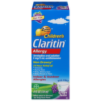 Claritin Children's Allergy Relief Liquid Grape Taste, 4 Ounce