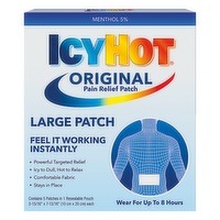 Icy Hot Original Large Pain Relief Patches, 5 Each