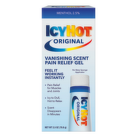 Icy Hot Original Vanishing Scent Pain Relief Gel, 2.5 Ounce