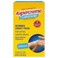 Aspercreme Max Strength with Lidocaine Pain Relief Cream, 2.7 Ounce