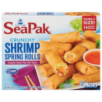 SeaPak Shrimp Spring Rolls with Sweet Thai Chili Sauce Family Size, 18 Ounce