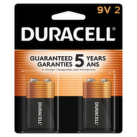 Duracell CopperTop Alkaline 9V Batteries, 2 Each