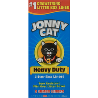 Jonny Cat Jumbo Heavy Duty Cat Litter Box Liners, 5 Each