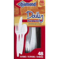 Diamond Dailyware Super Strong Cutlery, 48 Each