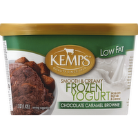 Kemps Low Fat Chocolate Caramel Brownie Frozen Yogurt, 1.5 Quart