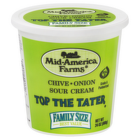 Mid America Farms Top the Tater Chive & Onion Sour Cream Family Size, 24 Ounce