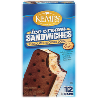 Kemps Cookie Dough Ice Cream Sandwiches, 12 Each