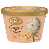 Kemps Crafted Collection Peaches & Cream Ice Cream, 48 Ounce