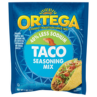 Ortega Less Sodium Taco Seasoning Mix, 1 Ounce