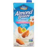 Almond Breeze Unsweetened Vanilla Almond Milk, 32 Ounce