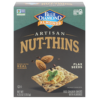 Blue Diamond Flax Seeds Artisan Nut Thins Rice Crackers, 4.5 Ounce