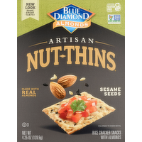 Blue Diamond Sesame Seeds Artisan Nut Thins Rice Crackers, 4.5 Ounce