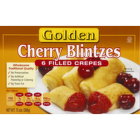 Golden Kosher Cherry Blintzes, 13 Ounce