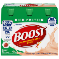 Boost High Protein Creamy Strawberry Nutritional Energy Drinks, 6 Each