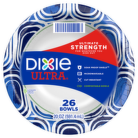 Dixie Ultra Paper Bowls 20 oz, 26 Each