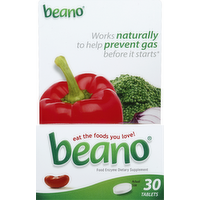 Beano Tablets Stomach Remedies, 30 Each