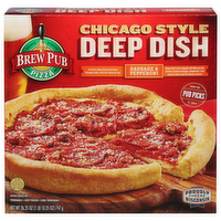 Brew Pub Chicago Style Deep Dish Sausage & Pepperoni Pizza, 12 Inch