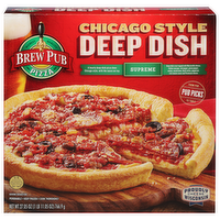 Brew Pub Chicago Style Deep Dish Supreme Pizza, 12 Inch