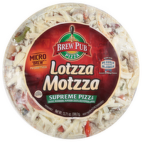 Brew Pub Micro Brew Lotzza Motzza Supreme Pizza, 9 Inch