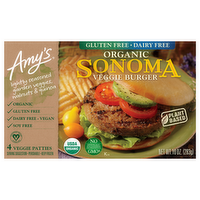 Amy's Sonoma Veggie Burgers, 10 Ounce