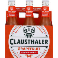 Clausthaler Grapefruit Non-Alcoholic Malt Beverage, 6 Each