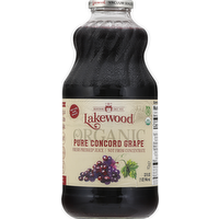 Lakewood Organic Pure Concord Grape Juice, 32 Ounce