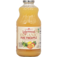 Lakewood Organic Pure Pineapple Juice, 32 Ounce