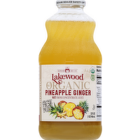 Lakewood Organic Pineapple Ginger Juice, 32 Ounce